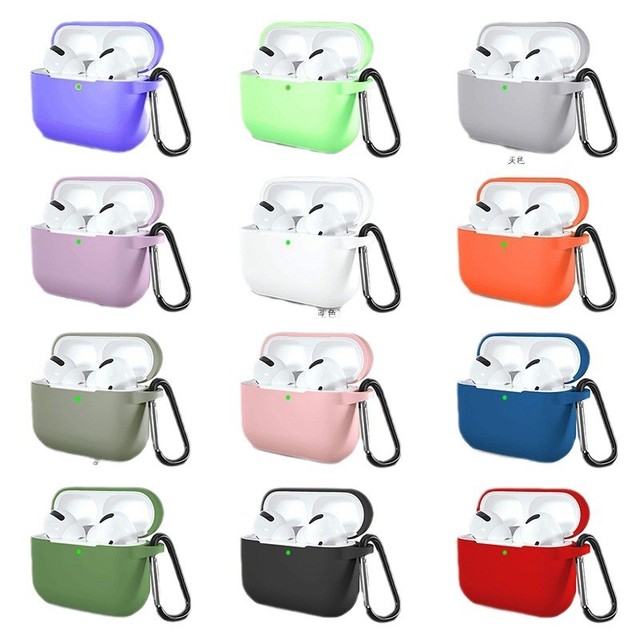 Wholesale Pure Color Support Logo Customization Silicone Headphone case for Airpods Pro 2