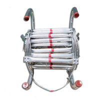 Échelle anti-incendie de 20M, échelle pliante en acier, échelles en alliage d'aluminium, outils de sécurité antidérapants de survie d'urgence
