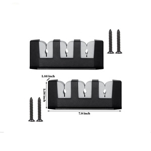 Support mural <span class=keywords><strong>horizontal</strong></span> noir à 3 tiges en PP/EVA pour cannes à pêche, idéal pour <span class=keywords><strong>bateau</strong></span>/navire/yacht/usage domestique - Product Image 1