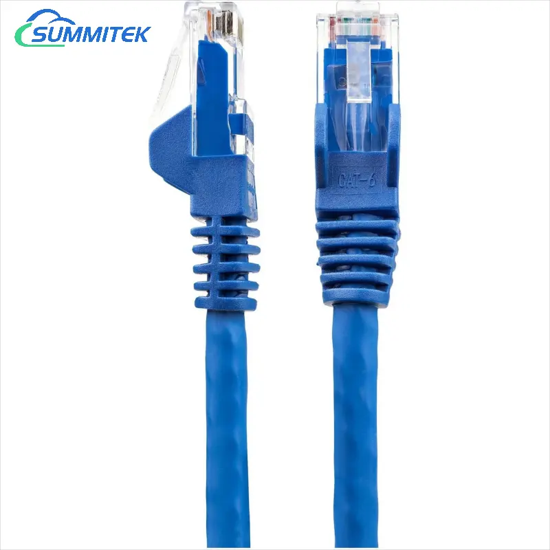 Indoor 1m U/UTP CAT6 24AWG Ethernet Cable Unshielded Stranded LSZH Snag less Molded Boot OEM Network Patch Cord Pass 90m Test
