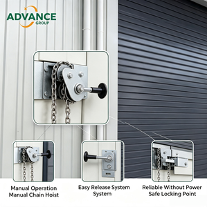 Porta Avvolgibile Industriale in Acciaio con Sistema Manuale e Chiusura Laterale, Serranda di Sicurezza Zincata per Magazzini e Officine - Product Image 4