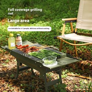 Fabricant professionnel de gril de <span class=keywords><strong>barbecue</strong></span> en acier inoxydable <span class=keywords><strong>Barbecue</strong></span> à charbon de bois ignifuge portable pour camping en plein air - Product Image 5