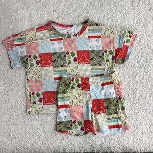 Nuovo Stile <span class=keywords><strong>Abbigliamento</strong></span> Estivo per Bambini in Bambù, Top Largo con Maniche a Goccia e Stampa Integrale, Set 2 Pezzi per Bambini e Bambine - Product Image 2
