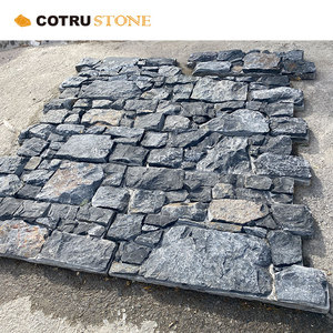 Panel de revestimiento de pared de malla de piedra caliza negra tradicional de China Azulejos de <span class=keywords><strong>fachada</strong></span> <span class=keywords><strong>exterior</strong></span> Azulejos de piedra suelta de pared dividida - Product Image 4