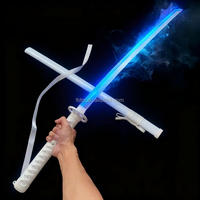 Prix de gros d'usine 104CM Épée de jouet lumineuse LED en bambou et acrylique, style samouraï japonais, Demon Slayer, pour cosplay