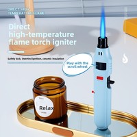Nouvelle pistolet de pulvérisation compacte gonflable pour encens de moxibustion, à flamme directe, résistante au vent, portable, en ABS, haute température, pour extérieur