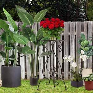 Metall-Pflanzenständer mit Pulverbeschichtung, Moderner Schwerlast-Blumenständer, 57 cm Hoch, Einzelner Säulenständer für Blumentöpfe, Pflanzregal für Zuhause - Product Image 4