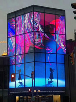Écran de film transparent Led extérieur bâtiment verre affichage led transparent publicité écran de film Led intérieur