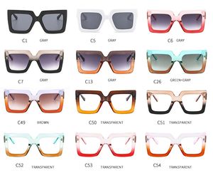 Gafas de Sol Cuadradas Extra Grandes de Moda Retro 2021, Coloridas, con Protección UV400, Monturas de Doble Color para Mujer - Product Image 6