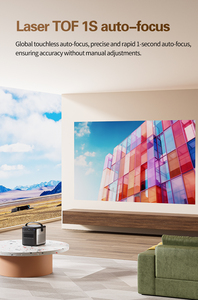 Tự động lấy nét Keystone 1080P 4K video độ nét cao rạp chiếu phim kỹ thuật số ngoài trời DLP 3D được xây dựng trong pin kinh doanh giáo dục Máy chiếu - Product Image 6