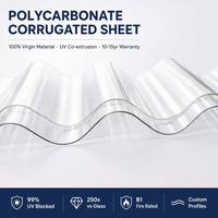 Lámina Corrugada de Policarbonato de Alta Resistencia, Material de Techo Transparente Resistente a los Rayos UV, Fabricante Personalizado OEM