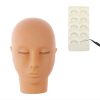 Tête de Mannequin de Massage Facial, outil de formation professionnelle, modèle cosmétique, pour extensions de cils, pratique