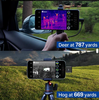 Monoculaire thermique InfiRay T2Pro pour la chasse en plein air, détecteur de vision nocturne, pointeur laser, caméra thermique infrarouge, Wi-Fi mobile