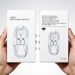 Новый кабель для быстрой зарядки и синхронизации данных Type-C на Type-C 60 Вт для iPhone 15, 16, 17 Pro Max, Samsung Android, с коробкой (модель <span class=keywords><strong>2026</strong></span> года) - Product Image 1