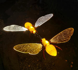 Lampe à papillon mobile LED violette <span class=keywords><strong>de</strong></span> 16 W, 47 cm, classée IP65 <span class=keywords><strong>pour</strong></span> l'extérieur, <span class=keywords><strong>pour</strong></span> la décoration <span class=keywords><strong>de</strong></span> paysage d'Halloween, <span class=keywords><strong>de</strong></span> Noël et du Nouvel An - Product Image 5