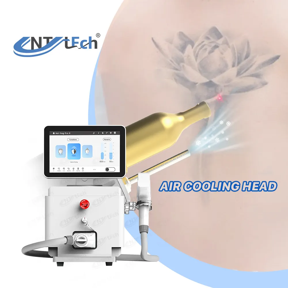 Mini aesthetic medicine nd yag laser tattoo removal carbon peeling 1064 1320 532 nm laser beauty machine portable