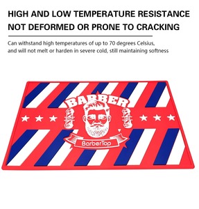 Аксессуары для парикмахеров: противоскользящий коврик, водонепроницаемый, без запаха, силиконовый, для машинок для стрижки волос, ножниц, коврик для инструментов для укладки волос, <span class=keywords><strong>WangDa</strong></span>, красный - Product Image 5