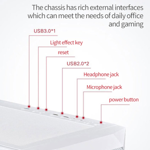 Vỏ máy tính để bàn chơi game chất lượng cao phổ biến nhất, khung máy tính chơi game RGB ATX, khung máy tính & tháp, tủ CPU - Product Image 6