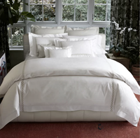 Parure de lit de luxe drap de lit literie pour hôtels grossiste 100% coton Queen Size parure de lit blanche personnalisée