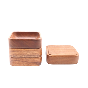 Plateau rectangulaire moderne en noyer jetable, vaisselle japonaise, assiette à collation pour la maison, assiette à fruits pour enfants, empilable pour les fêtes - Product Image 1