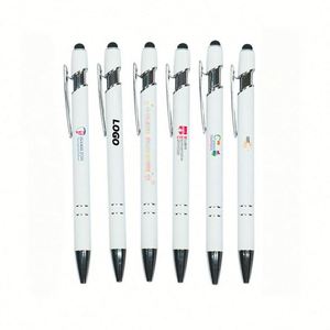 Stylo à bille en aluminium avec logo personnalisé et stylet, stylos promotionnels personnalisés pour les entreprises - Product Image 1