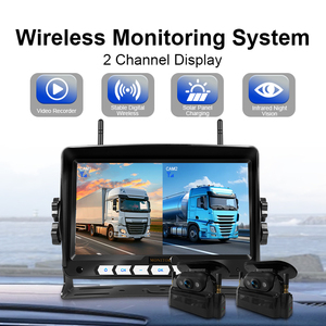 7 Inch 2CH Wireless Solar Powered Automatic Charging <strong>Monitoring</strong> Camera <strong>System</strong> with DVR Recorder for Engineering <strong>Vehicle</strong>/Truck - Product Image 2
