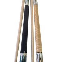 Queues de billard de carom en ébène noir et érable tigré, faites à la main, de haute qualité, étanches, 142 cm, 12 mm, joint 3/8-10