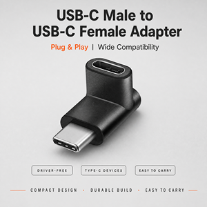 อะแดปเตอร์ USB 3.2 Type C แบบมุมฉาก 90 องศา ตัวผู้เป็นตัวเมีย สำหรับชาร์จโทรศัพท์มือถือ แท็บเล็ต แล็ปท็อป พร้อมพอร์ต DC Output - Product Image 4