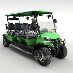 Carrito de golf todoterreno extendido para 6 pasajeros con techo rígido, parachoques delantero y parabrisas dividido - Product Image 2