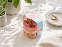Boîtes à gâteaux transparentes carrées en blister de 250 ml, contenants pour fruits, poudings, glaces avec couvercles, boîtes à desserts en gros