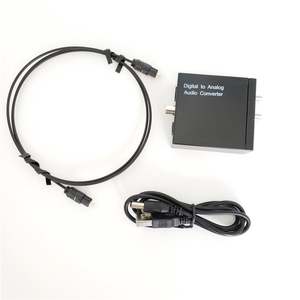 Adaptateur de convertisseur audio numérique vers analogique <span class=keywords><strong>RCA</strong></span> L/R de grande taille avec port <span class=keywords><strong>jack</strong></span> AUX 3.5mm 1m câble coaxial optique Toslink fibre SPDIF - Product Image 6