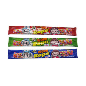 Fabricants de bonbons OEM Candy Sweet Rainbow Candy Sour Chewy Roll Gummy Rope avec mini bonbon granule pour enfants pour la fête - Product Image 4