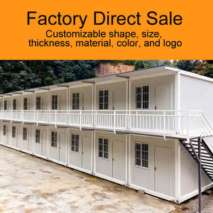 Casa Contenedor Prefabricada <span class=keywords><strong>de</strong></span> Lujo <span class=keywords><strong>de</strong></span> 20 pies y 2 Pisos con Paredes <span class=keywords><strong>de</strong></span> Cristal, Oficina con Escaleras y Aislamiento - Product Image 2