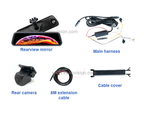 Giá xuất xưởng 2 camera camera gương chiếu hậu xe ô tô 1080p phía trước và phía sau - Product Image 6