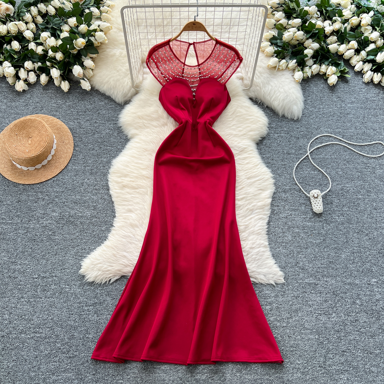 Summer Strapless Tunic Slim Casual Midi Dress For Women Empire Patchwork Beaded Diamonds Backless Mesh Vestidos| Alibaba.com Summer Strapless Tunic Slim Casual Midi Dress For Women Empire Patchwork Beaded Diamonds Backless Mesh Vestidos| Alibaba.com