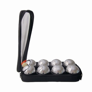Lot de 8 boules de pétanque à 8 boules en acier inoxydable avec logo personnalisé pour jeux de pelouse et de jardin, livrées dans un sac transparent - Product Image 2