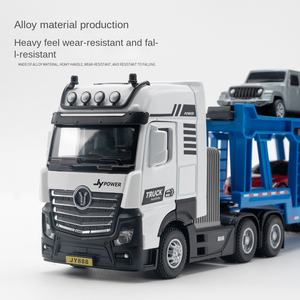 Remorque <span class=keywords><strong>en</strong></span> alliage 1:50 de simulation Véhicule d'ingénierie militaire Jouets pour enfants <span class=keywords><strong>en</strong></span> plastique avec modèle de creusement <span class=keywords><strong>en</strong></span> boîte - Product Image 3