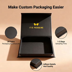 Caja de Regalo Rectangular Magnética Hecha a Mano, Reciclable - Para Empacar Ropa - Product Image 2