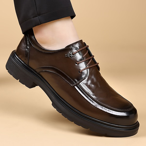 รองเท้าหนังผู้ชายสีดำแบบผูกเชือก สำหรับใส่ทำงานในออฟฟิศ ธุรกิจ หรือโอกาสทางการ เหมาะสำหรับผู้ใหญ่ ใส่ได้ทุกฤดู - Product Image 2