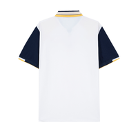 Polos à panneaux contrastés tricolores de haute qualité 95% coton 5% Spandex T-shirt personnalisé sportif et élégant Impression de logo
