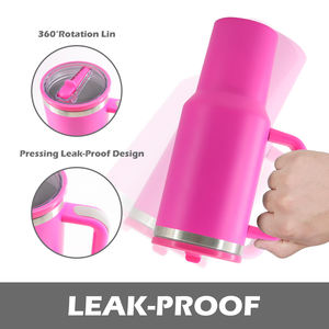 Tazza da viaggio personalizzata da 40 once bottiglie d'acqua sottovuoto con cannuccia ribaltabile a prova di perdite BPA FREE caffè verde con manico tazze regalo - Product Image 5