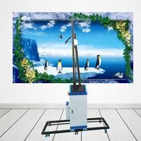 Impresora vertical 3D de pared, máquina de pintura directa a la pared, imagen de punto de decoración de fondo, 2,5 m de alto y cualquier ancho