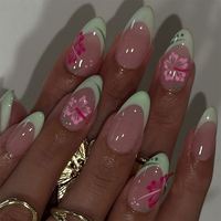 24 faux ongles minimalistes blancs français avec rayures dorées 3D, ongles à presser longs et souples, personnalisables