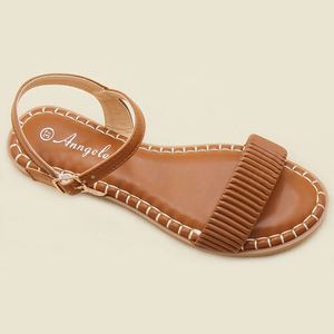 Nouvelles sandales d'été décontractées en cuir pour femmes avec lacets, plates et élégantes, vente en gros - Product Image 2