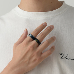 도매 무변색 18K 금 은 PVD 도금 스테인리스 스틸 변색 온도 감응 무드 반지 여성 남성용 주얼리 - Product Image 5