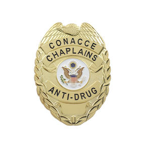 Produttore Custom a forma di stella guardia di sicurezza in metallo inox scudo di spalla cupole bracciale patch distintivi per l'uniforme - Product Image 2