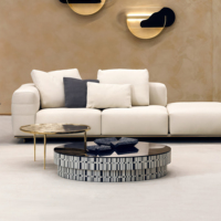 Table basse ronde moderne et simple, design, en laiton, luxe, intérieur/extérieur, salon, table d'appoint, table de coin
