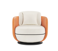 Fauteuil d'appoint moderne en velours capitonné, pivotant et inclinable, confortable pour la maison, le bureau, la chambre et les loisirs