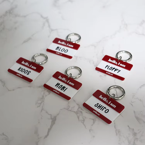 निर्माता थोक डबल पक्षीय कस्टम मुद्रित एक्रिलिक व्यक्तिगत रिट्रेटेबल फ़ंक्शन आधुनिक डिजाइन पालतू आईडी टैग कुत्ते टैग - Product Image 2