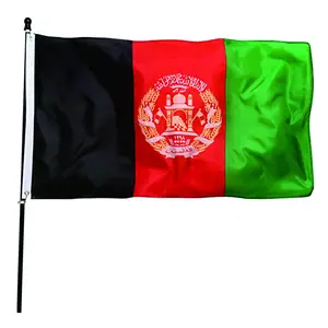 Быстрая доставка 3x5 Черный сублимационный дизайн принт логотип цвет афганистанский афганский флаг